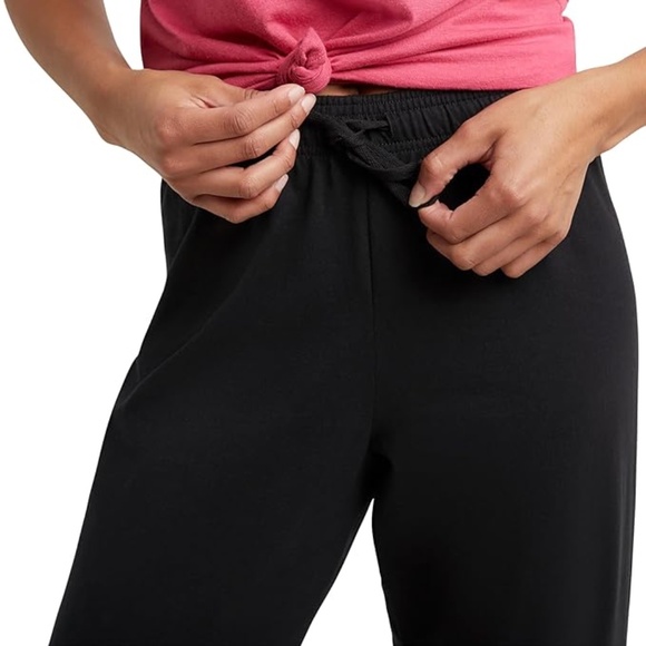 Champion Women's Black Lounge Cotton Pants, Standard Fit, Lightweight Size Large - Picture 8 of 8